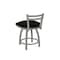 Holland Bar Stool Co 18" Low Back Swivel Vanity Stool, Nickel Finish, Black Vinyl Seat 41118ANBlkVinyl - alternate 3